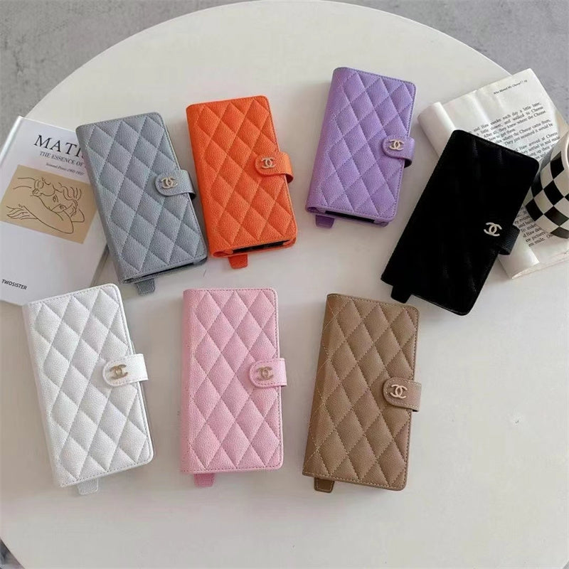 Premium Chanel Leather Wallet Leather Crossbody Bag Apple iPhone Case