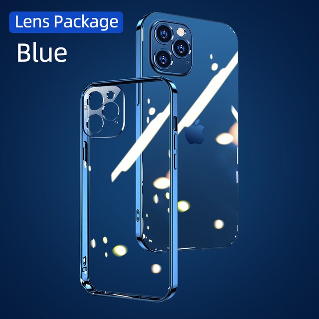 For iPhone 13 series Case, Clear TPU+PC Shockproof Full Lens Protection CoverTransparent Case