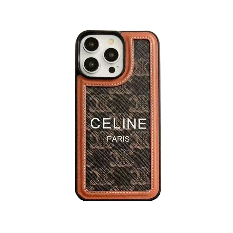 Designer Black Celine iPhone Case With Strap-SZ231124 Inspired