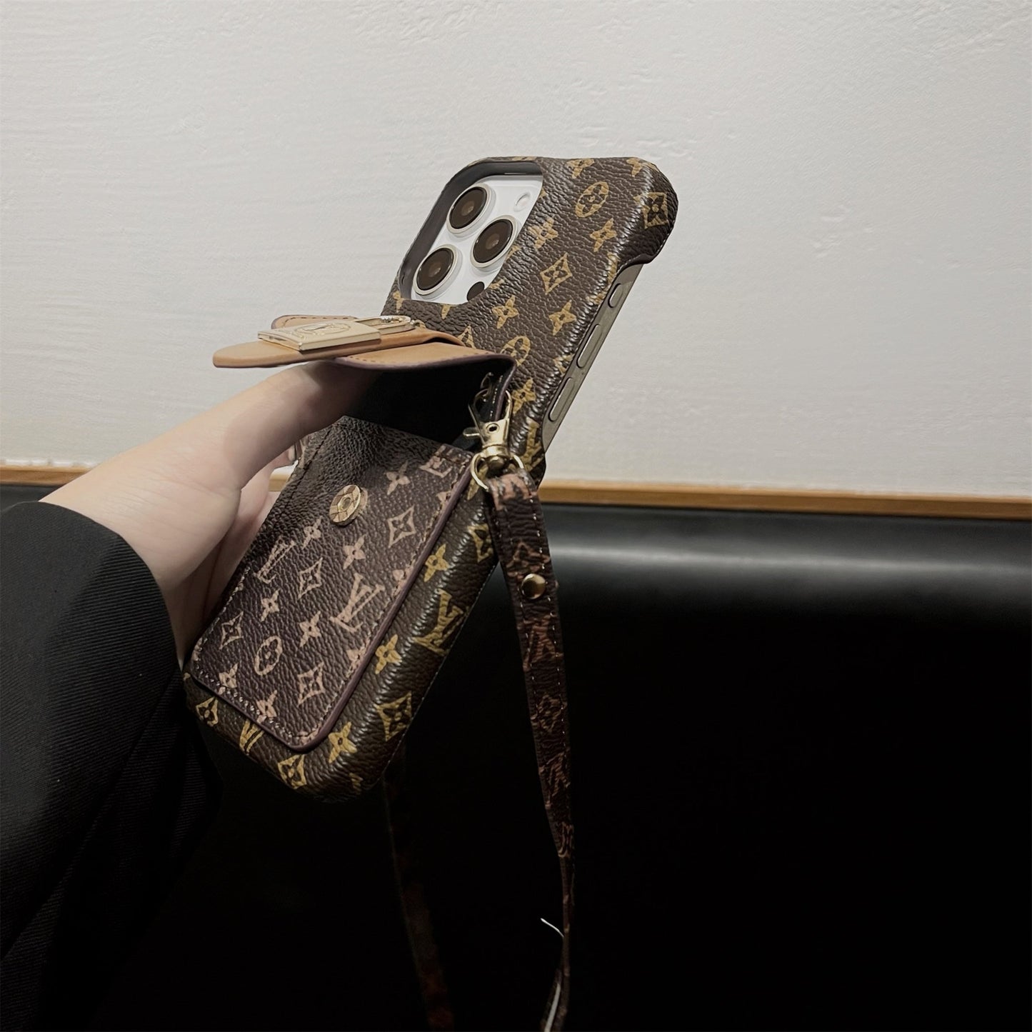 Louis Vuitton IPhone Crossbody Monogram Canvas iPhone Case