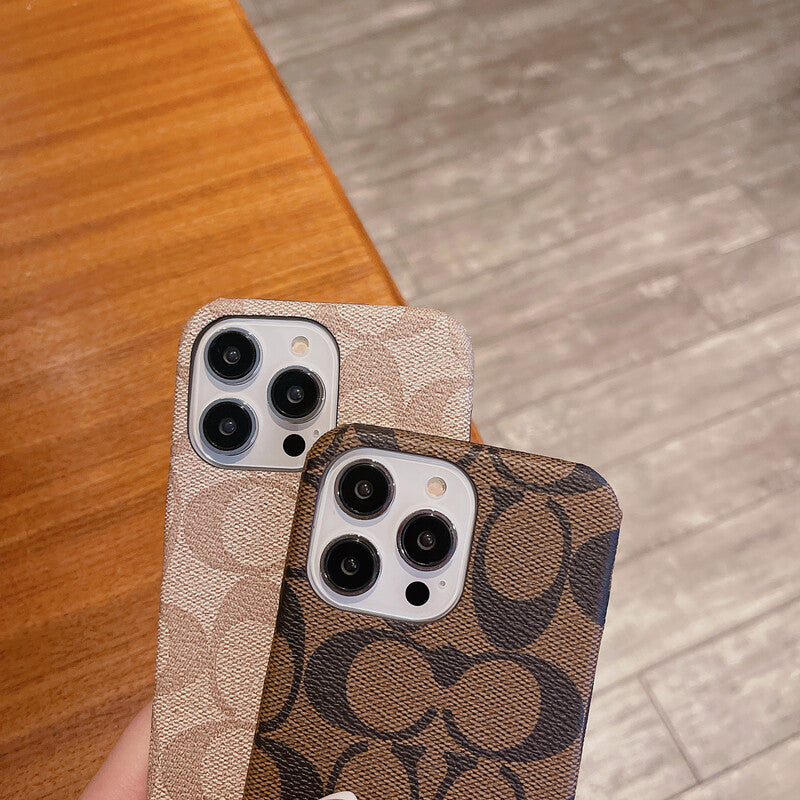 Designer Classic Coach iPhone Case Coffee -JDK241426 Inspired