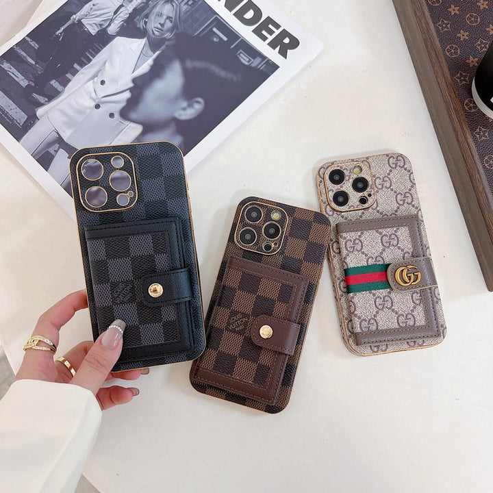 Luxury LV Classic Color Card Bag Apple iPhone Case