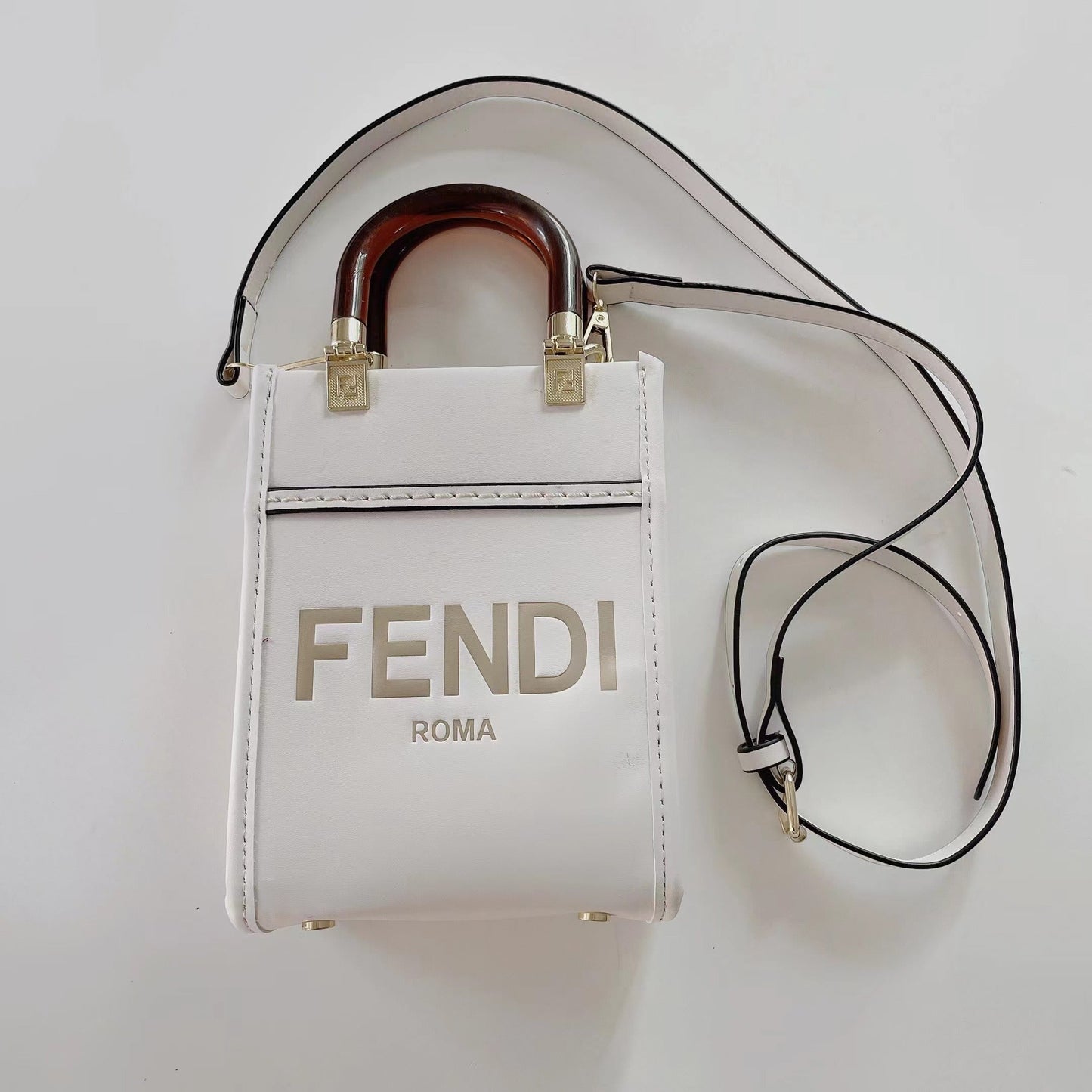 Designer Fendi Tote Bag With Crossbody Strap Inspired