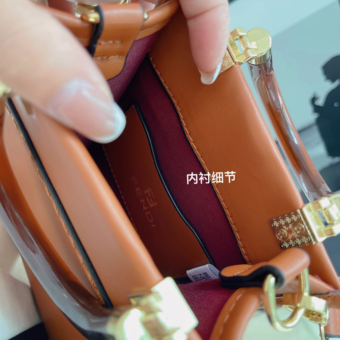 Designer Fendi Tote Bag With Crossbody Strap Inspired