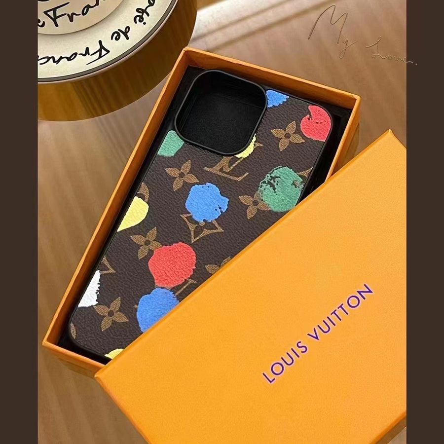 Luxury LV Multi-Color Monogram Phone Case for iPhone