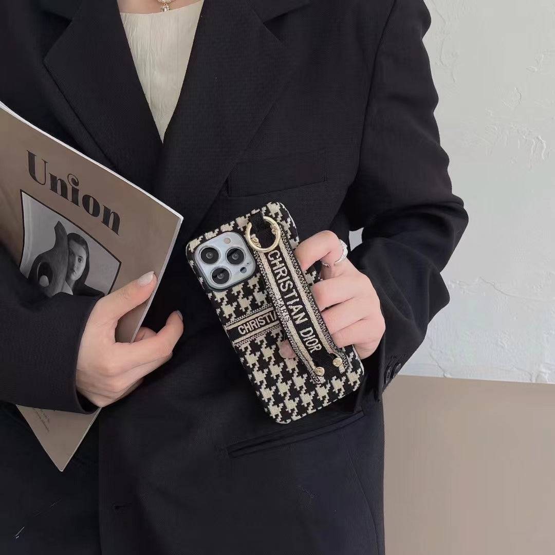 Dior Phone Case with Hand Strap for iPhone