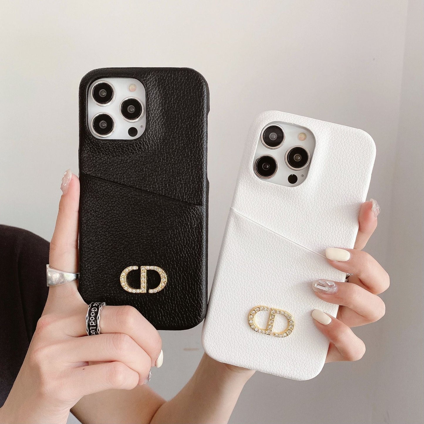 Designer Dior Leather iPhone Case Multi Colors