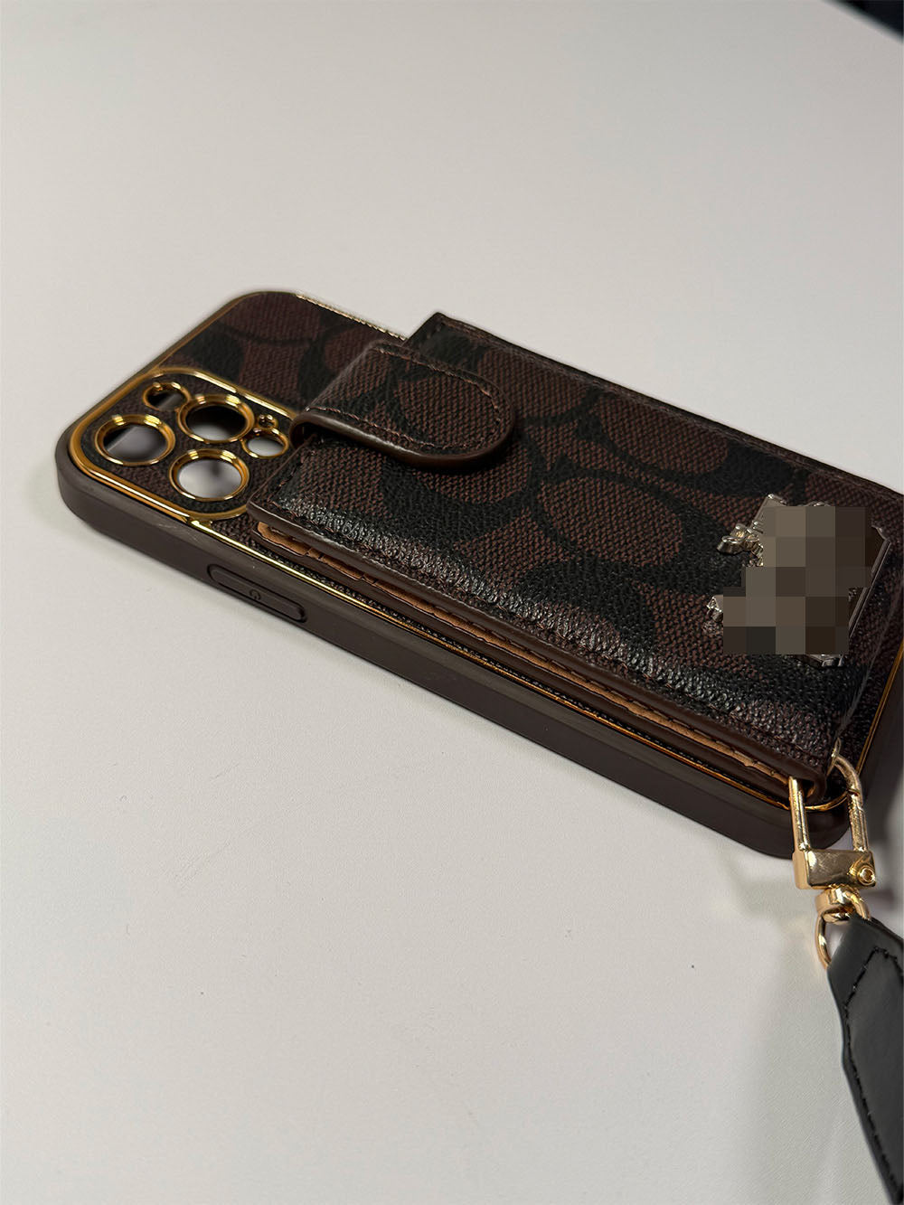 Coach IPhone Case With Card Holder & Strap