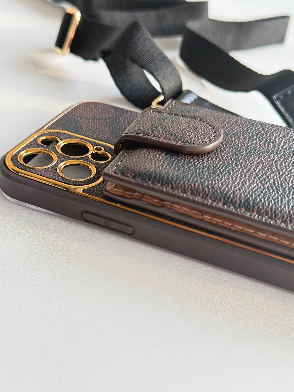 Coach IPhone Case With Card Holder & Strap