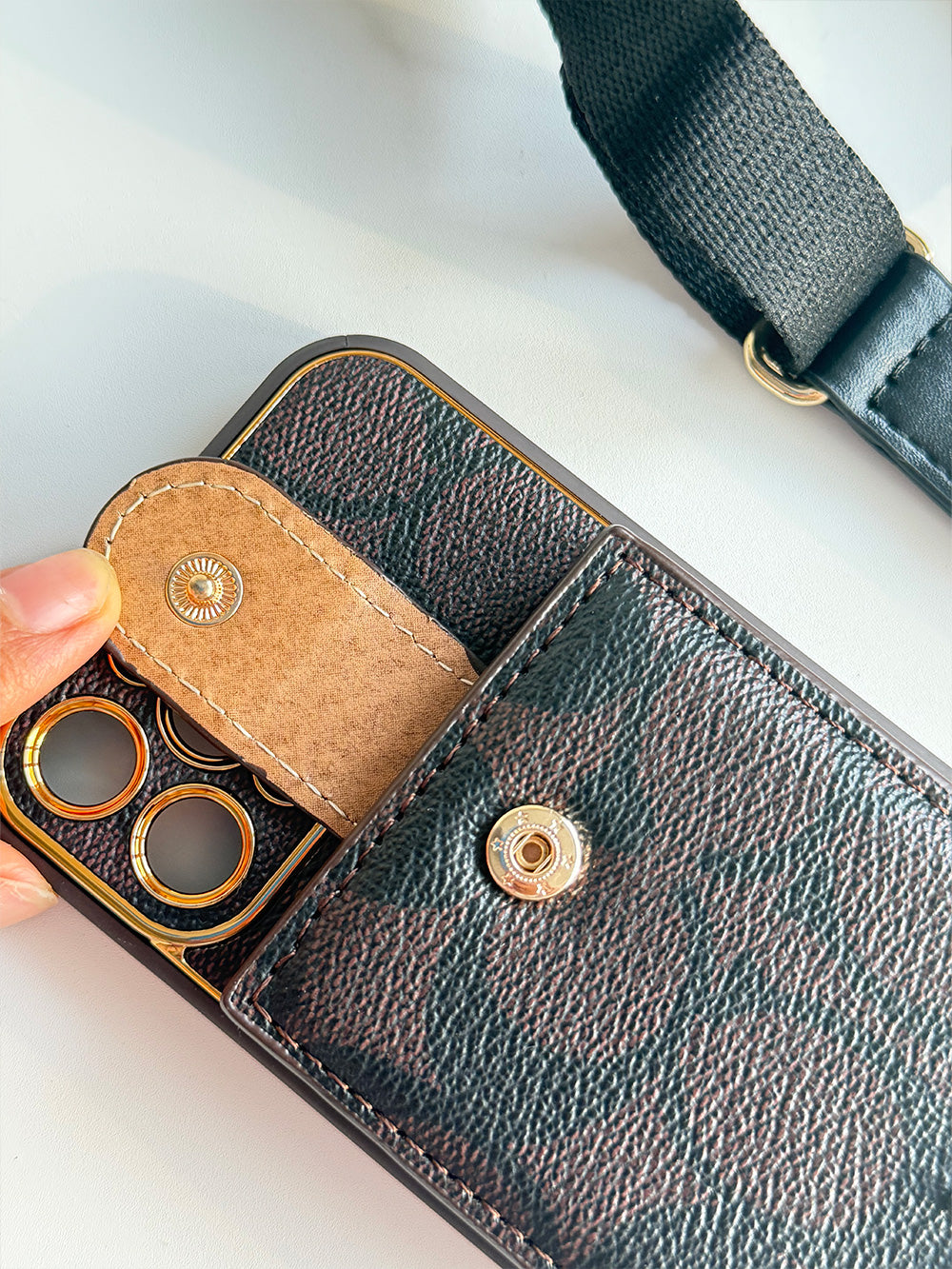 Coach IPhone Case With Card Holder & Strap