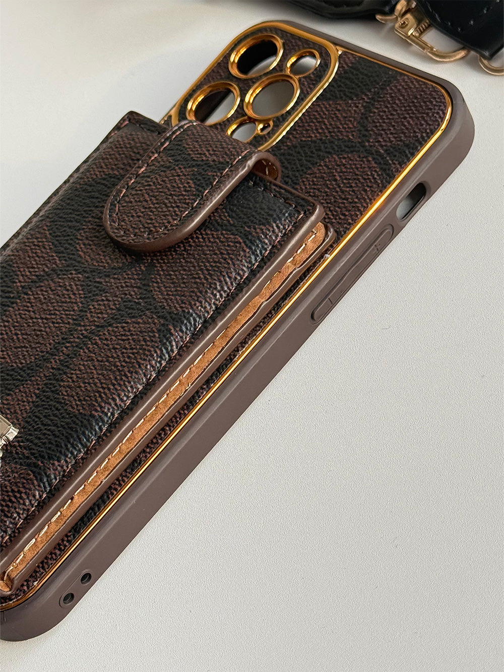 Coach IPhone Case With Card Holder & Strap