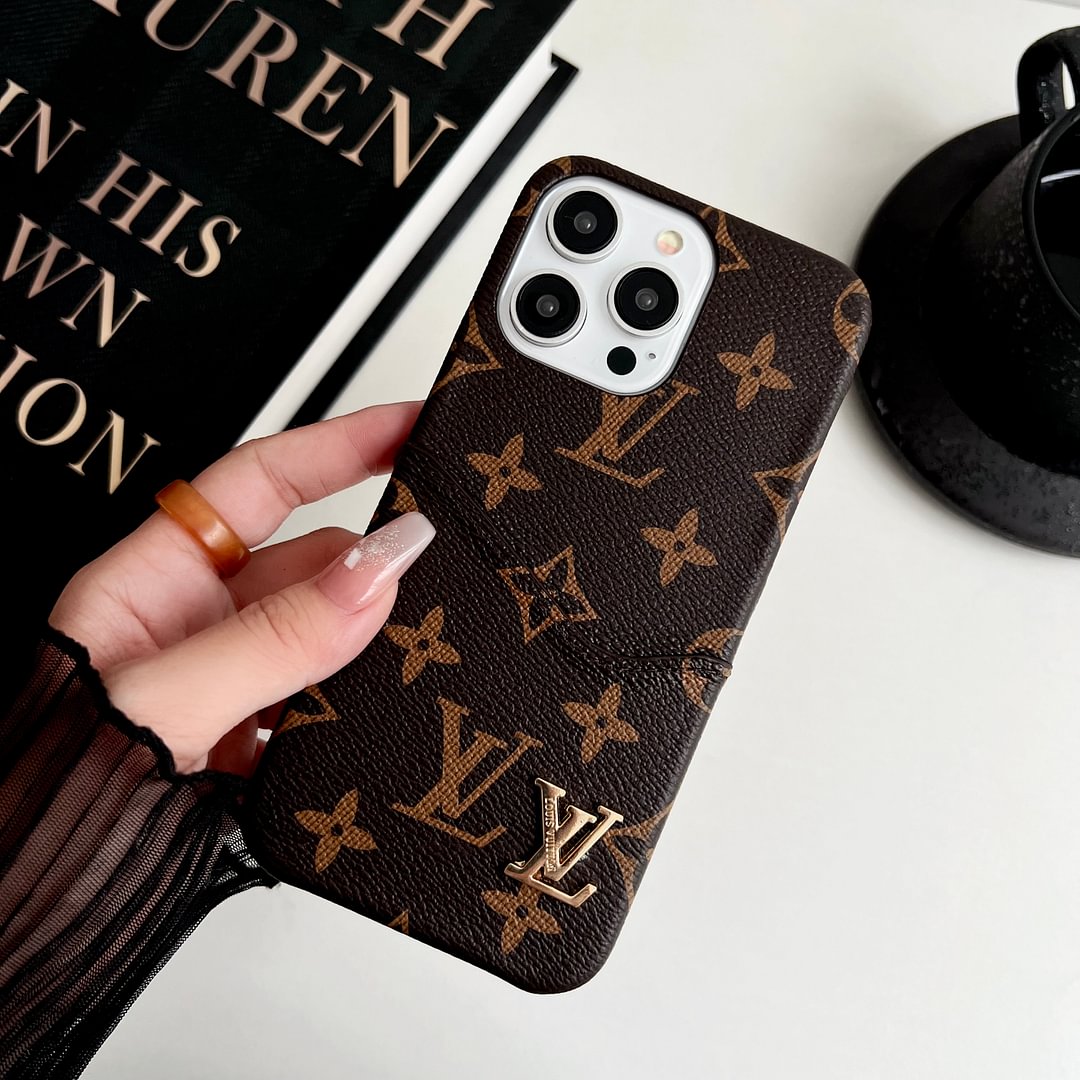 Luxury Gucci & LV Monogram iPhone Case Card Holder