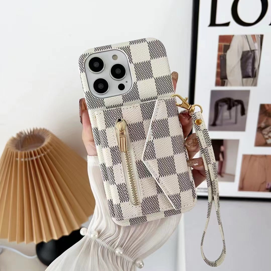 LV LEATHER WALLET PHONE CASE