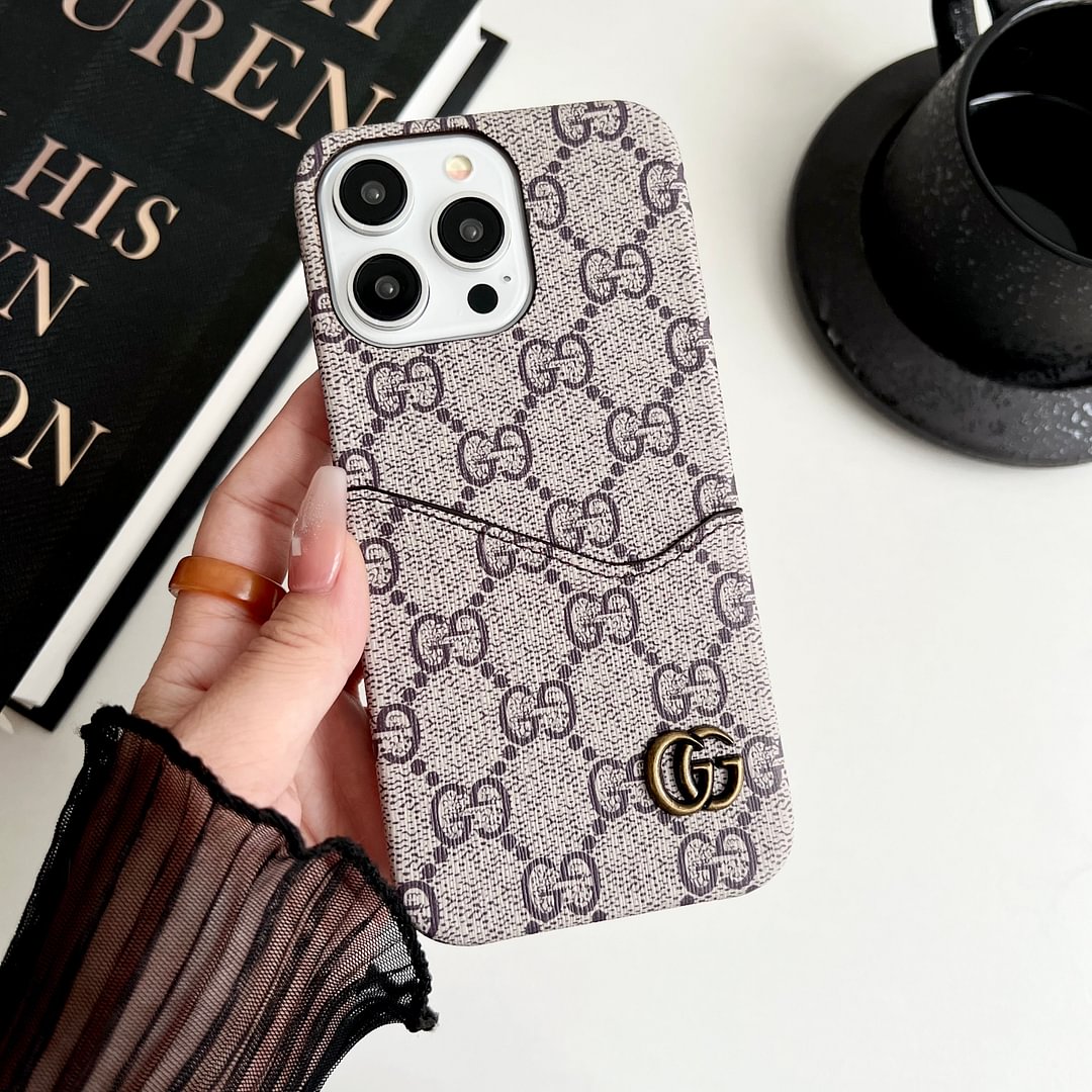 Luxury Gucci & LV Monogram iPhone Case Card Holder
