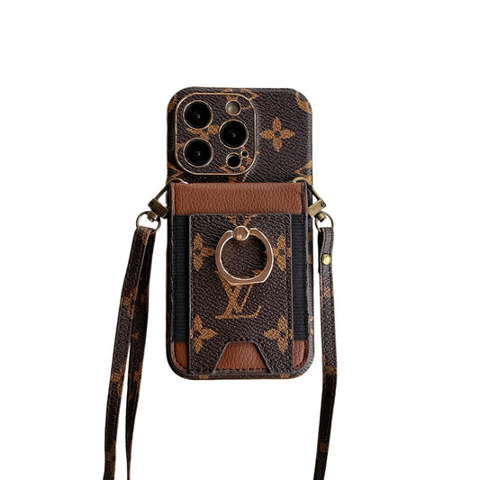 Louis Vuitton IPhone Case With Strap and Wallet Card Holder