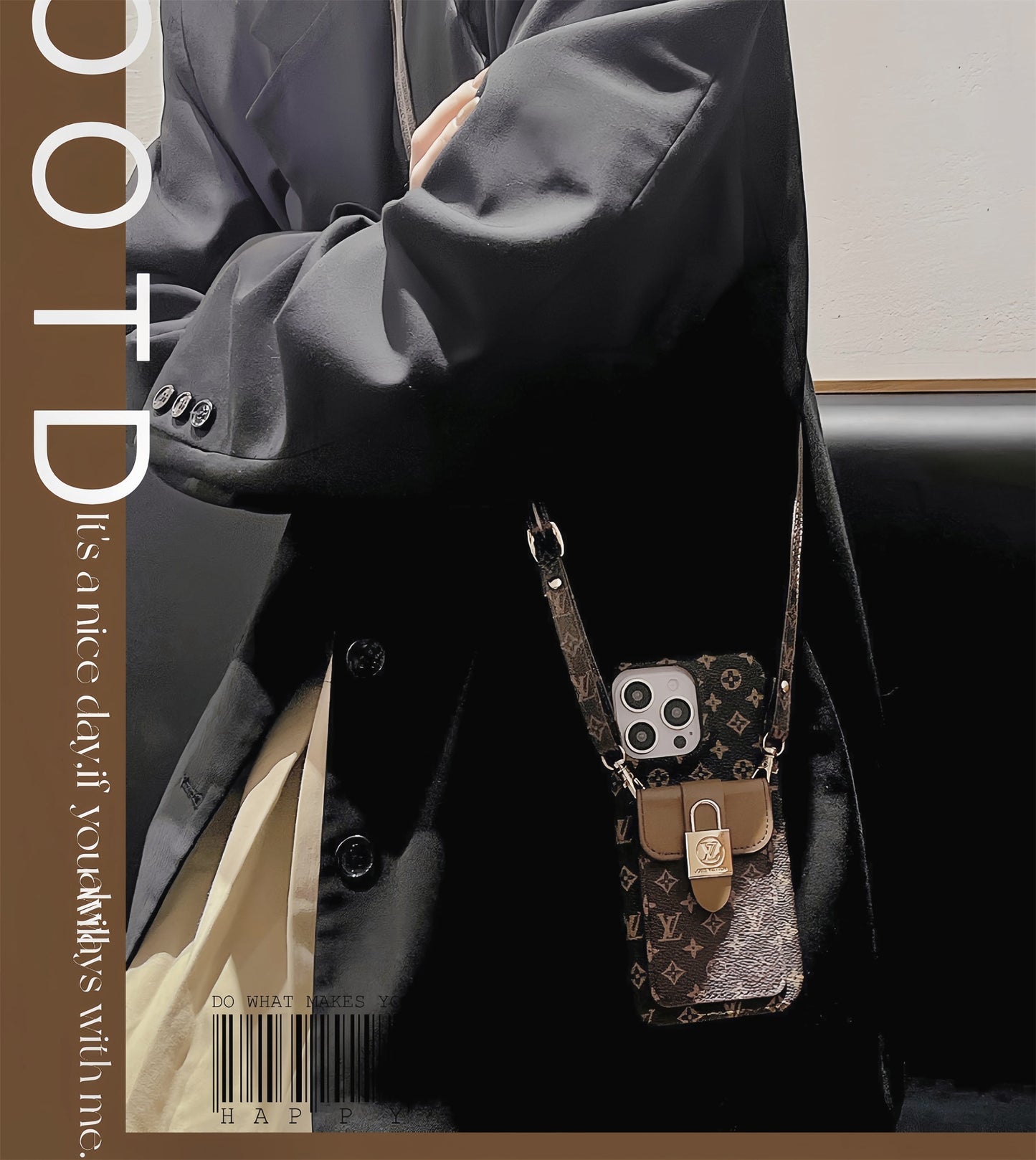 Louis Vuitton IPhone Crossbody Monogram Canvas iPhone Case