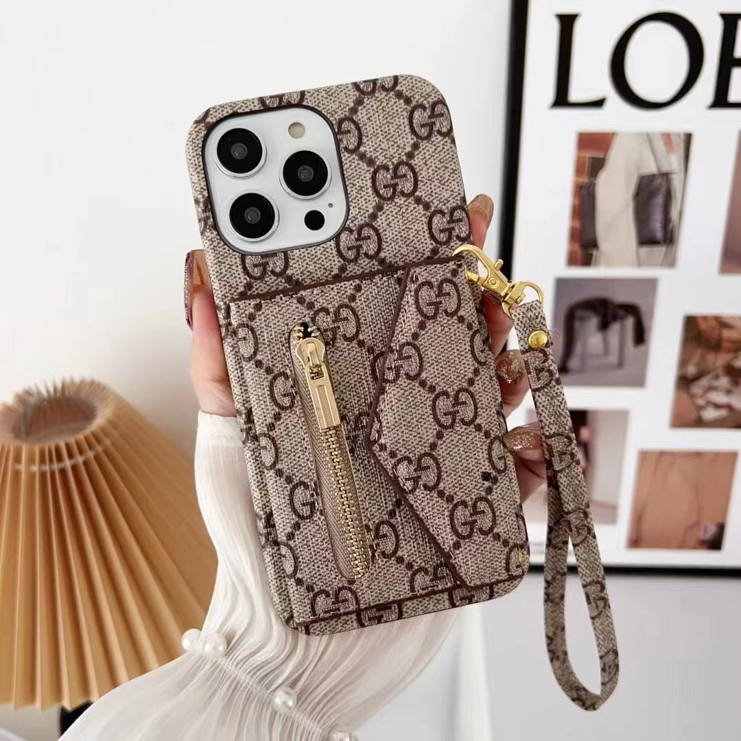 LV LEATHER WALLET PHONE CASE