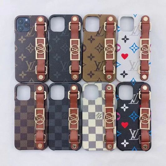 Luxury Designer Louis Vuitton Phone Case With Hand Strap LV – MagSafe Premium Phone Case