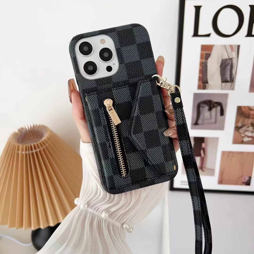 LV LEATHER WALLET PHONE CASE
