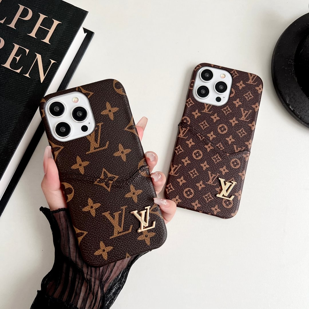 Luxury Gucci & LV Monogram iPhone Case Card Holder