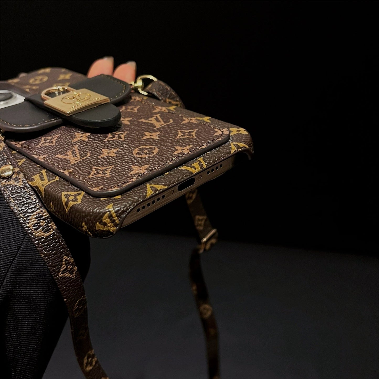 Louis Vuitton IPhone Crossbody Monogram Canvas iPhone Case