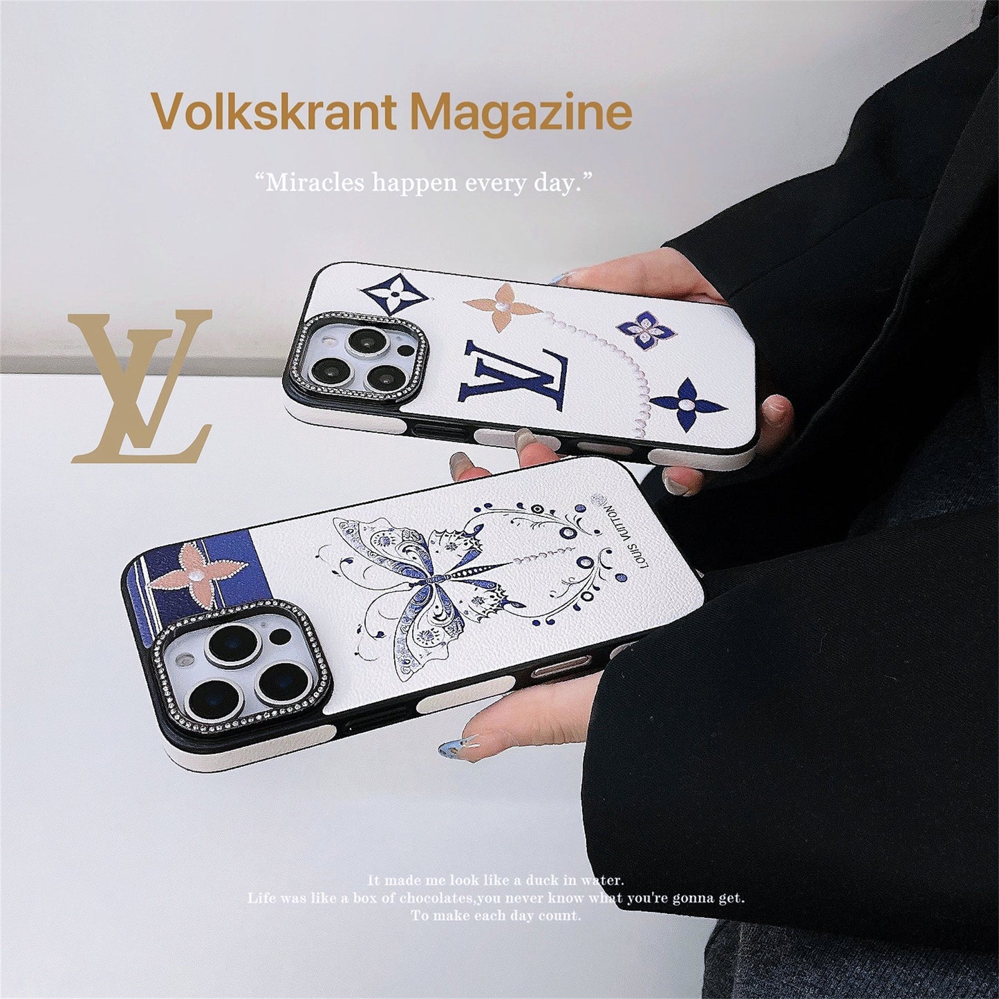 LV Elegant Butterfly Totem Apple iPhone Cover