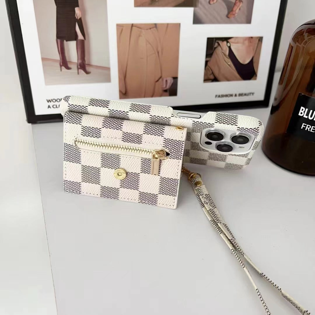 LV LEATHER WALLET PHONE CASE