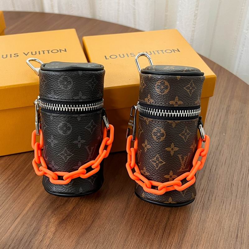 Louis Vuitton Designer Keychain Lipstick Holder Organizer Genuine Leather