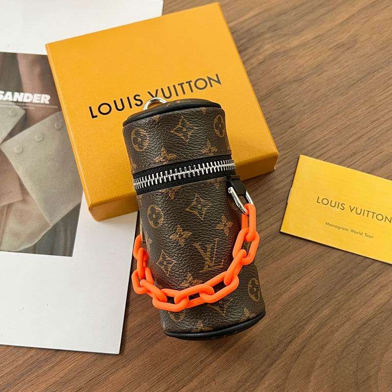 Louis Vuitton Designer Keychain Lipstick Holder Organizer Genuine Leather