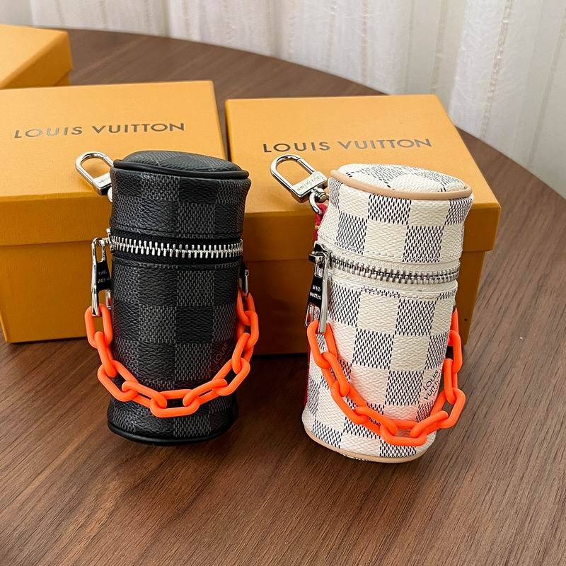 Louis Vuitton Designer Keychain Lipstick Holder Organizer Genuine Leather