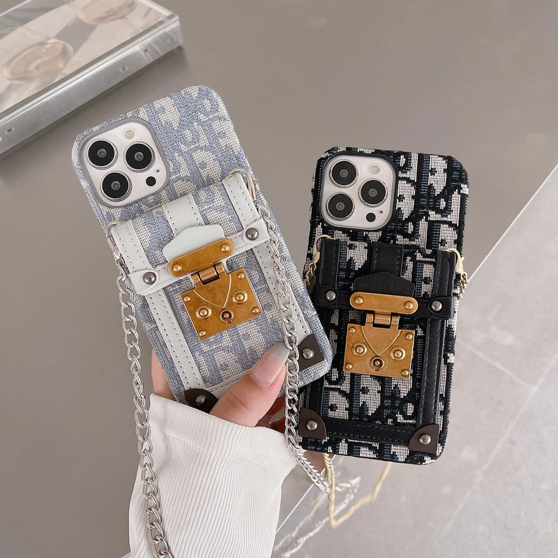 Designer Dior Card Bag Fabric iPhone Case