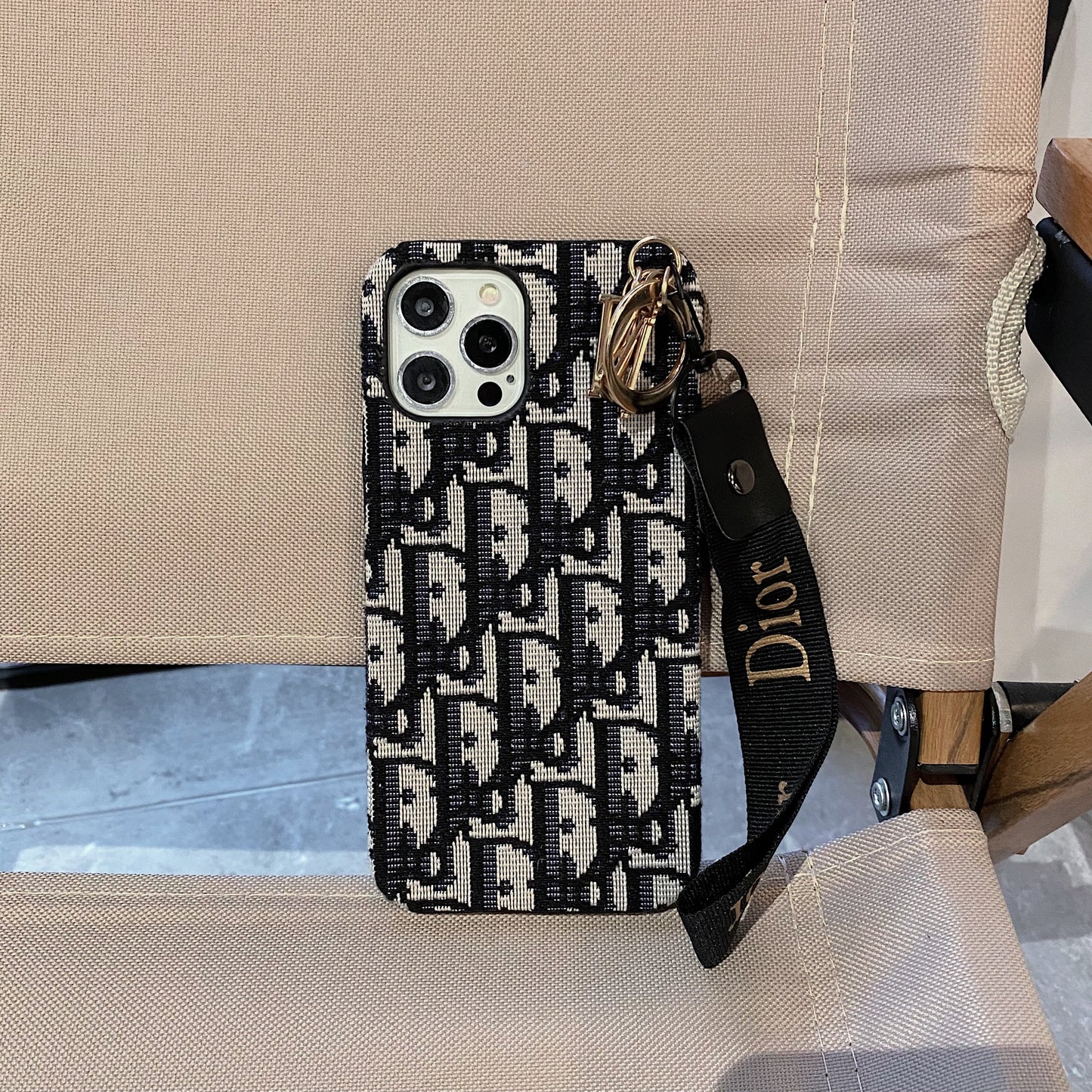 Designer Lady Dior Phone Case With Strap