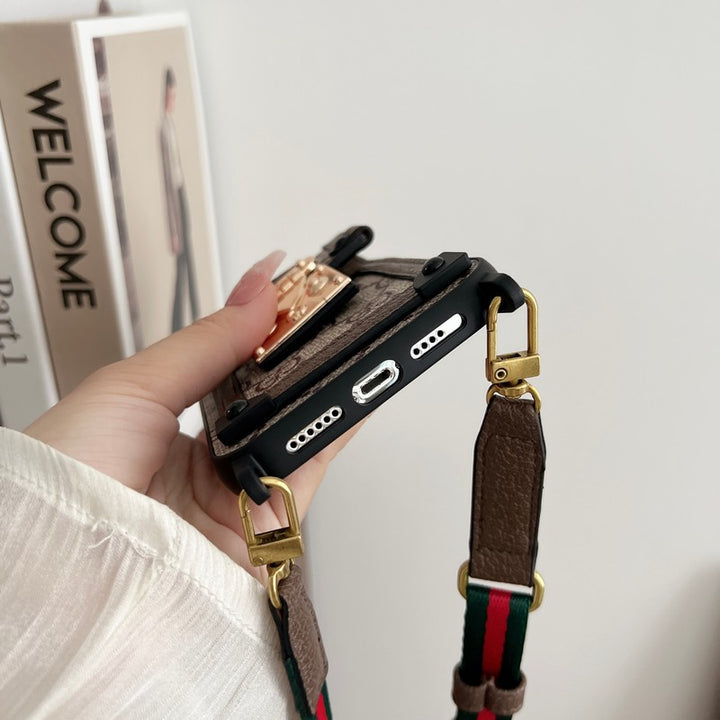 Luxury GUCCI  IPHONE CASE WITH STRAP