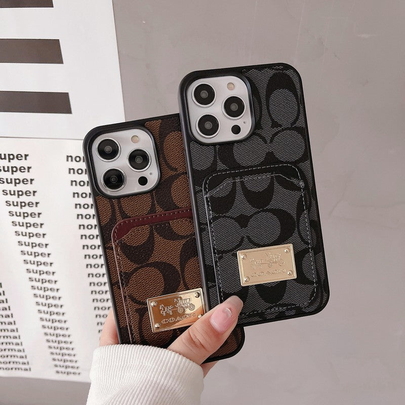 Luxury Coach Leather iPhone Case Inspired