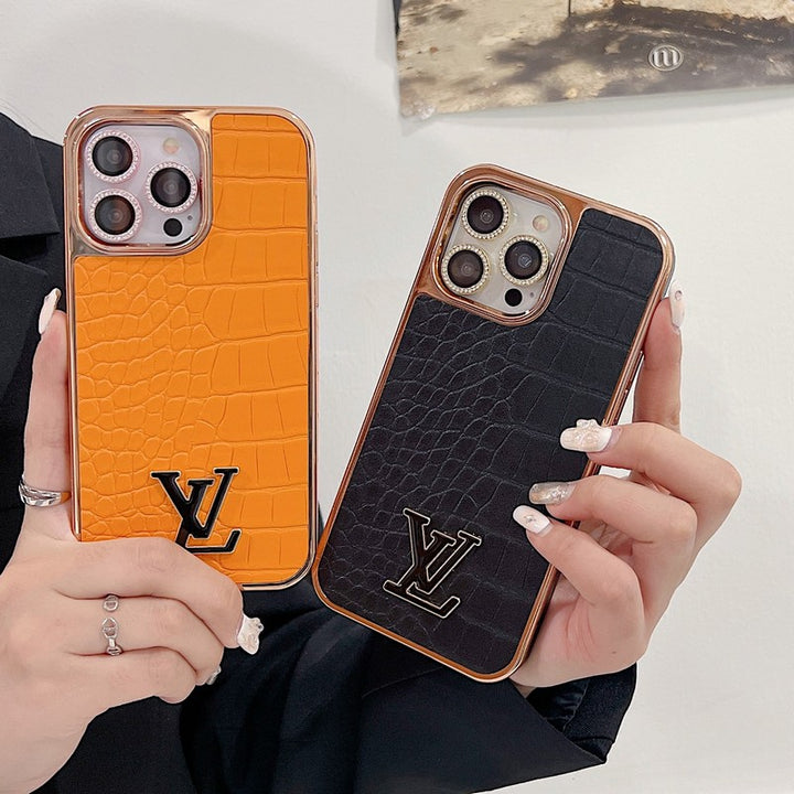 Premium LV Crocodile Pattern Color iPhone Case