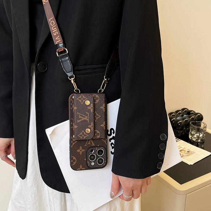Inspired Louis Vuitton IPhone Case With Strap