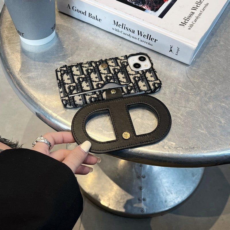 Designer Dior IPhone Case With Wallet Card