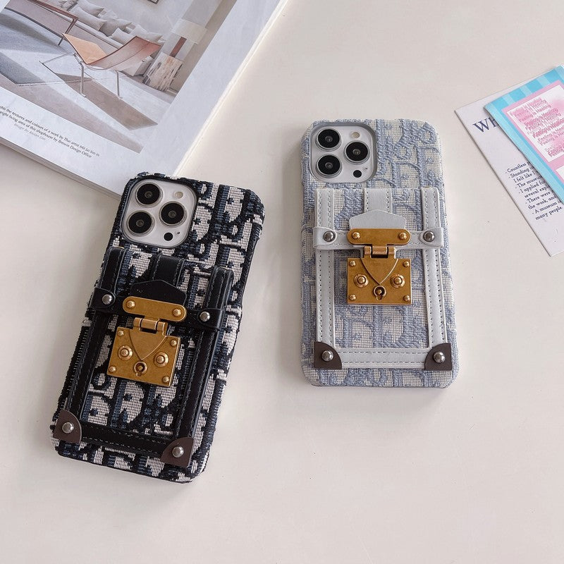Designer Dior Card Bag Fabric iPhone Case