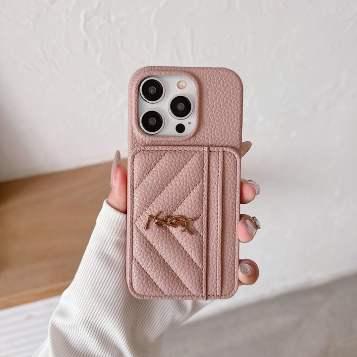 Luxury YSL Leather For iPhone Case