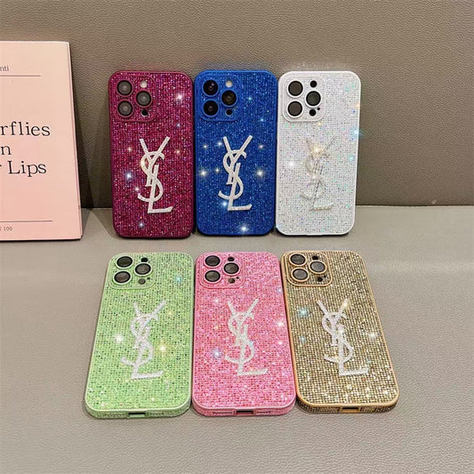 Inspired YSL Diamond IPhone Case