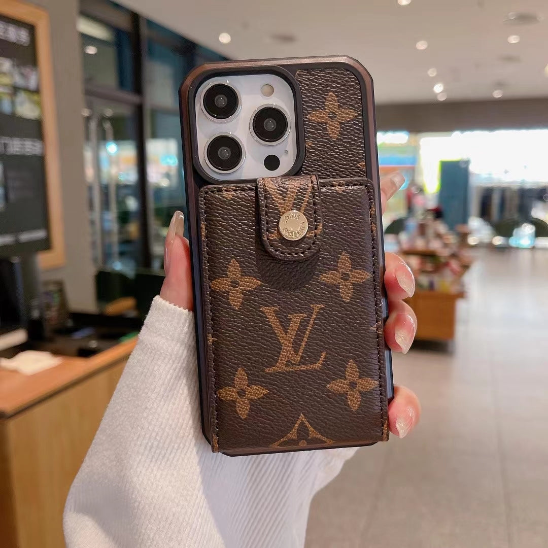 LV IPHONE CASE WITH CARD HOLDER