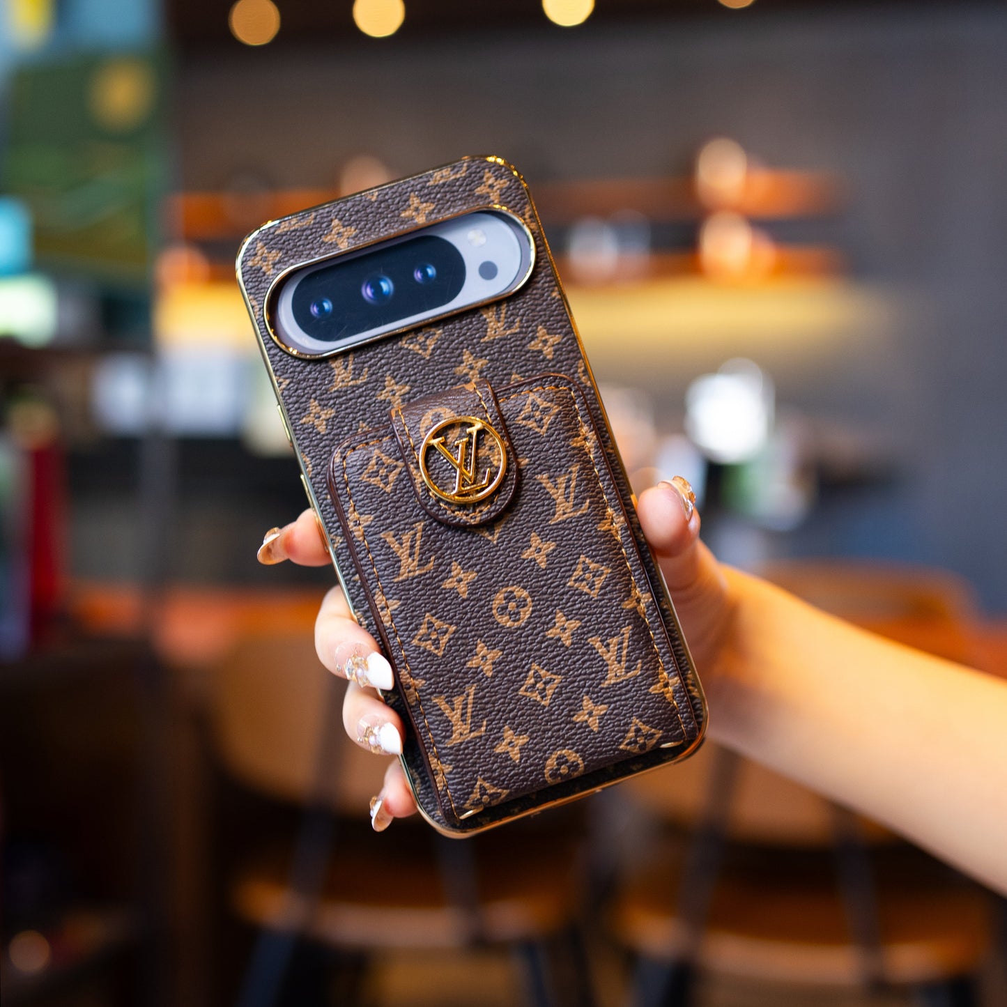 Louis Vuitton Google Pixel Iphone case With Card Holder