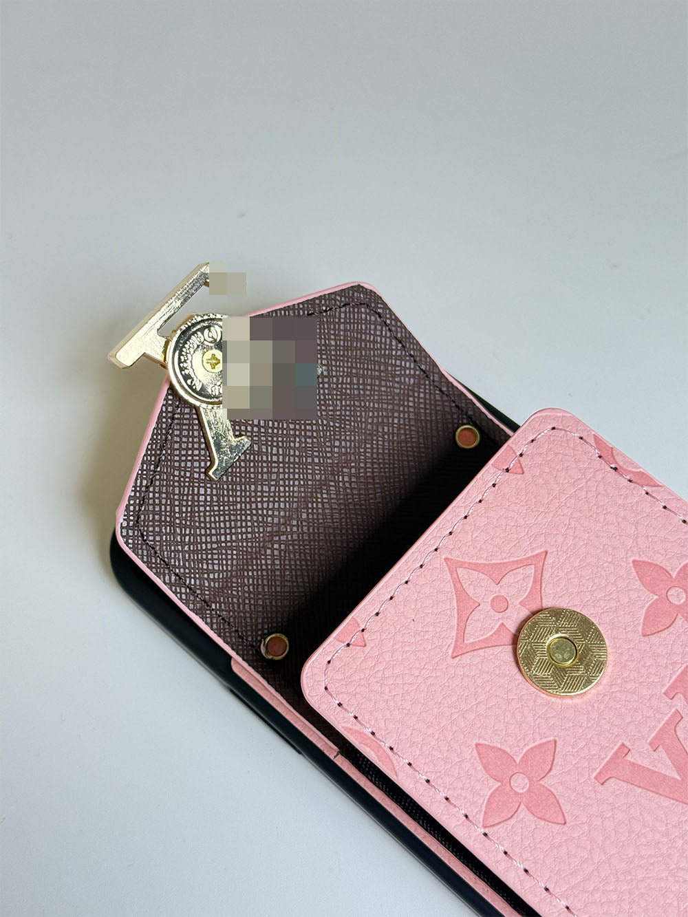 Louis Vuitton Pink iPhone case With Card Holder