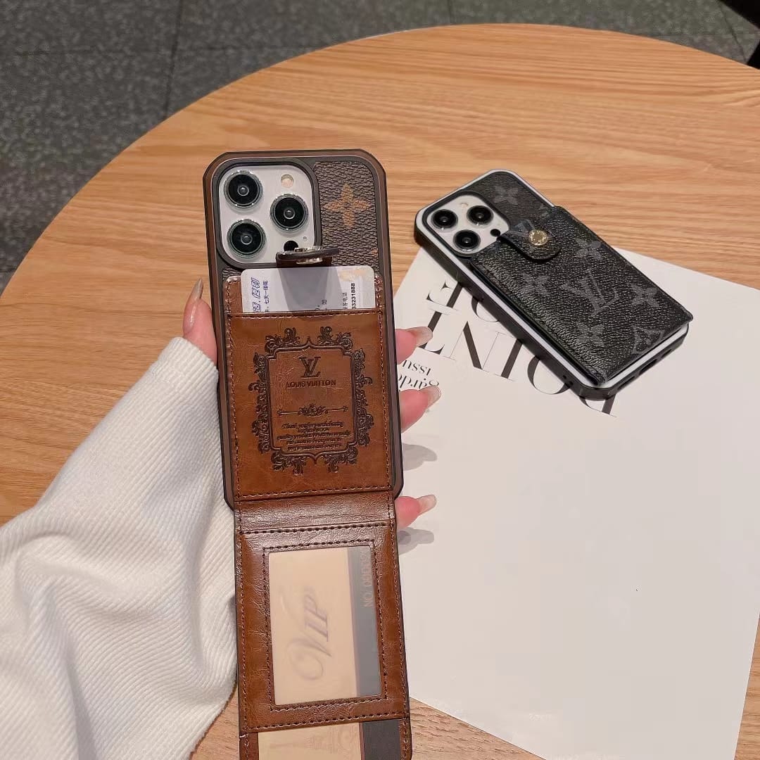 Premium Designer Louis Vuitton Phone Wallet – Slim Clear Phone Case