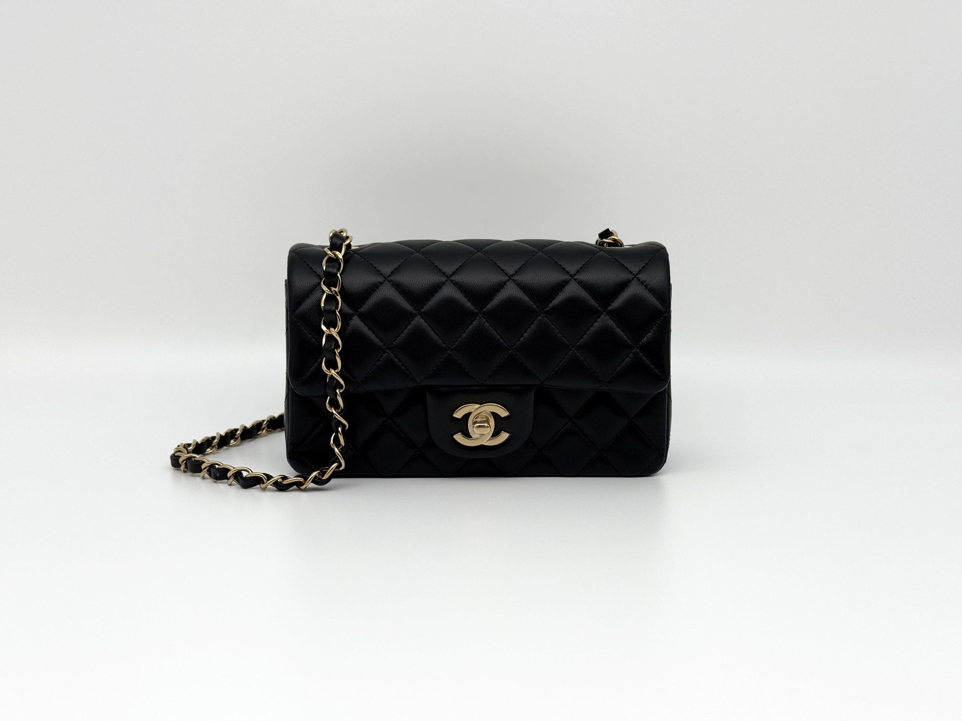 Luxury Chanel Black Mini Bag With Handle