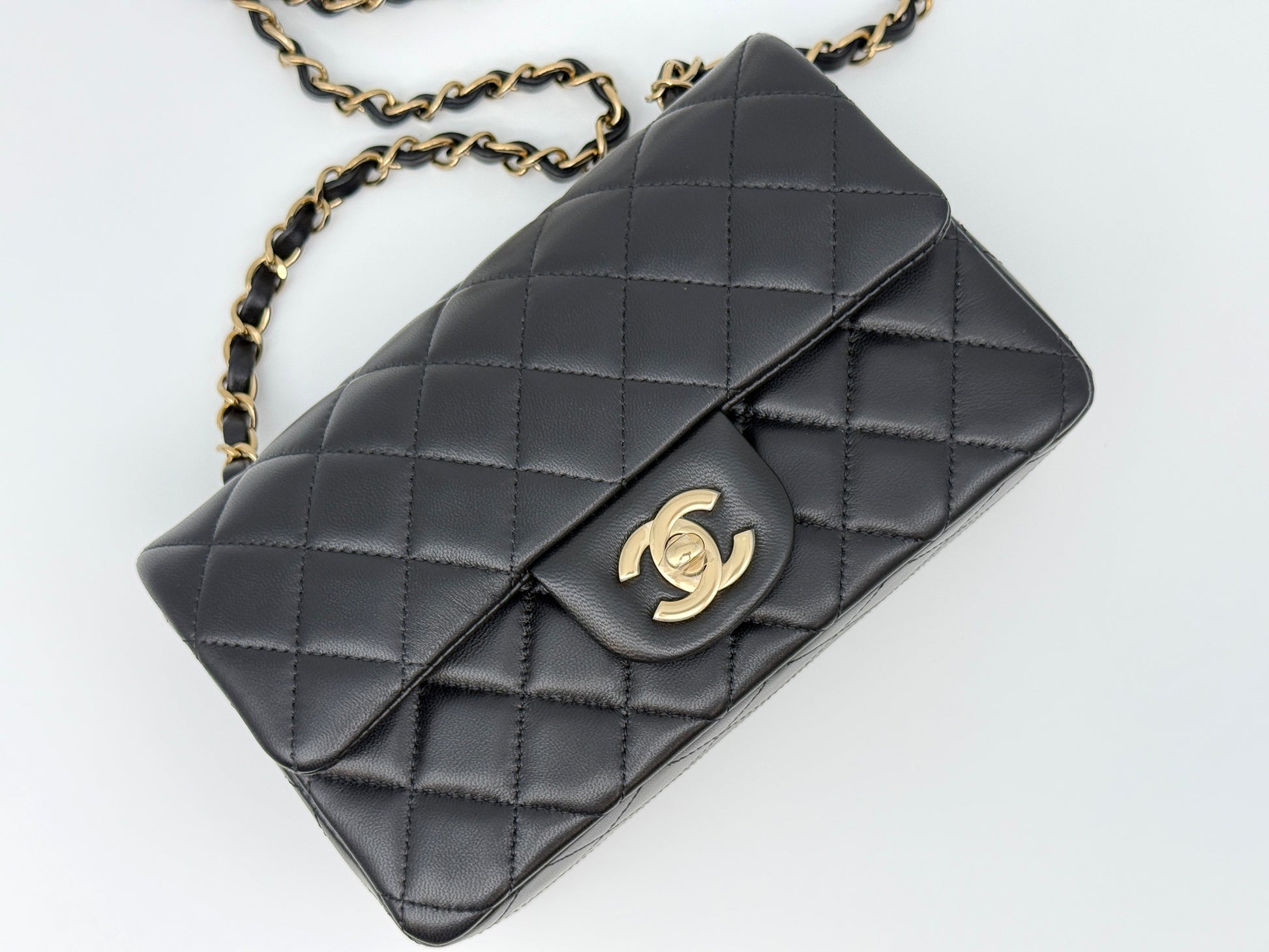 Luxury Chanel Black Mini Bag With Handle