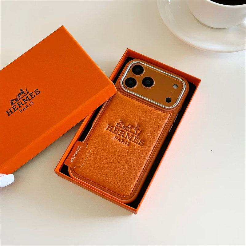 Luxury Leather Hermes IPhone Case 17
