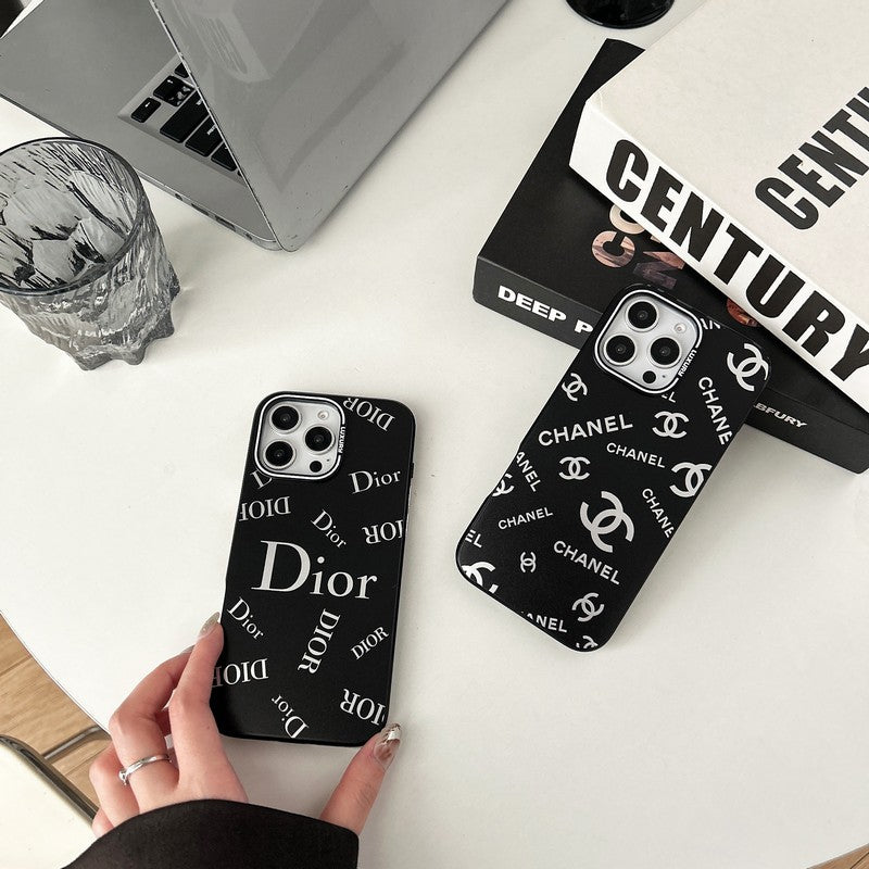 Luxury Dior & Chanel Black iPhone Case