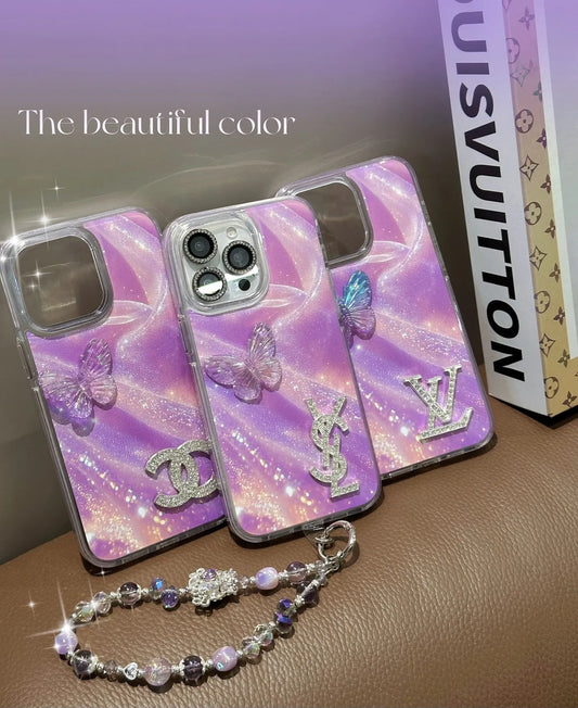 Branded Luxury Pink Chanel & LV & YSL Phone Case – Slim Clear Phone Case