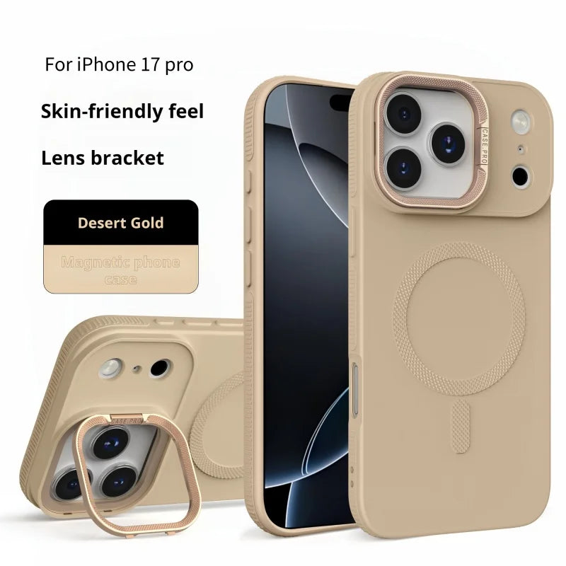 Lens Bracket Magnetic Case For iPhone 17 / 16 / 15 / 14